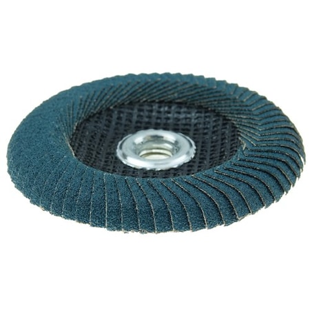 Weiler 4-1/2 Tiger Angled (Radial) Zirc Flap Disc 60Z 5/8-11 Nut 51304